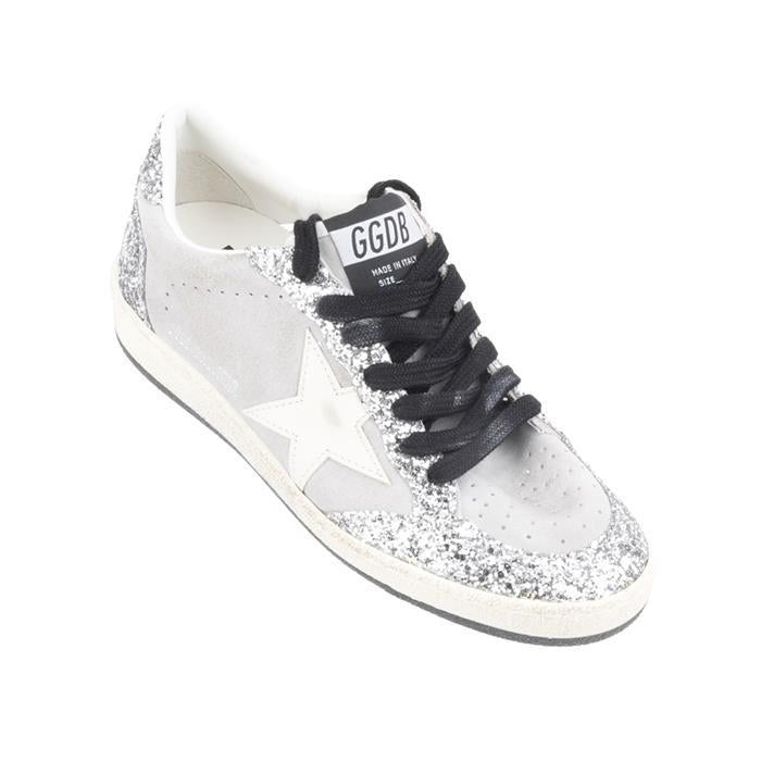 GOLDEN GOOSE Ball Star Low-Top Sneakers White Red Leather