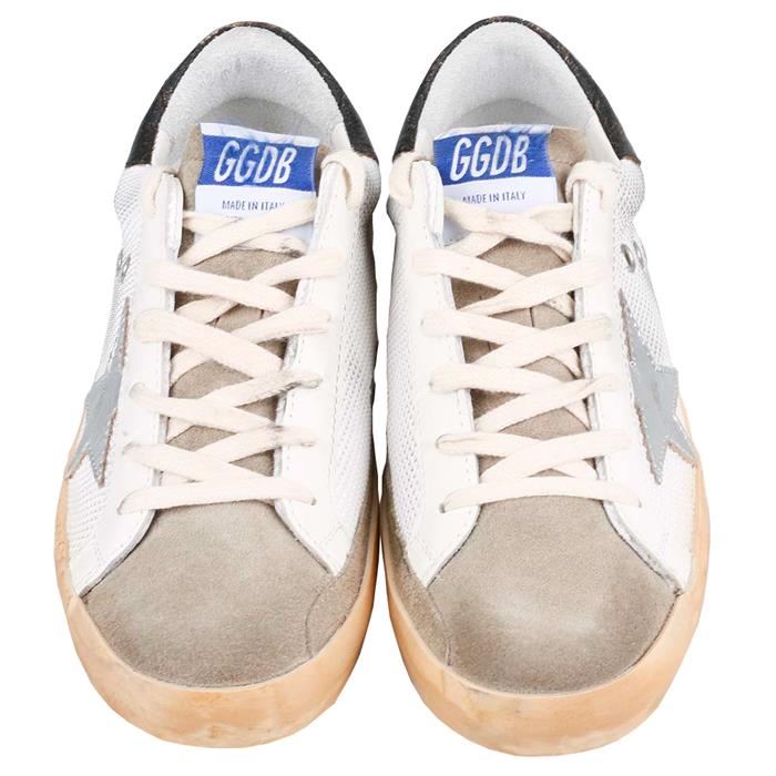GOLDEN GOOSE Women's Silver Star Black Heel Tab Low-Top Sneakers GWF00101 81772