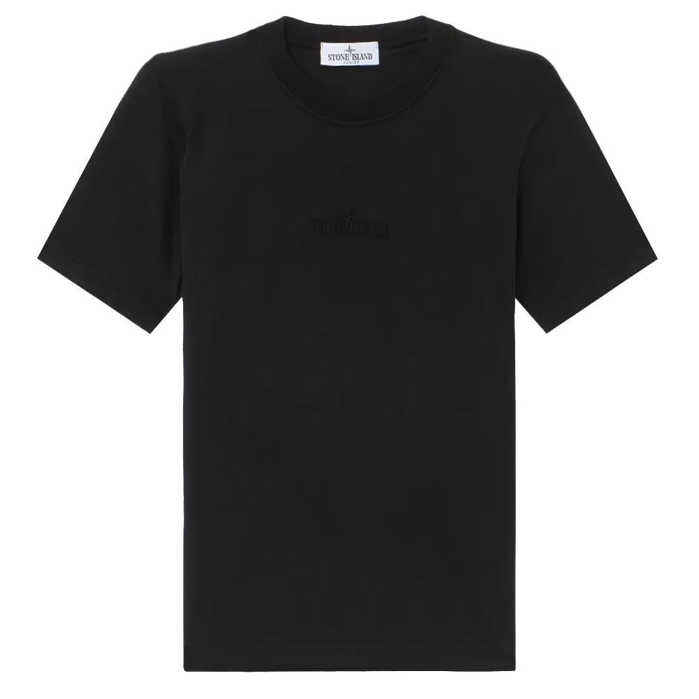 STONE ISLAND Black Cotton Kids Women’s T-Shirt K1S162100007 S0050 V0029