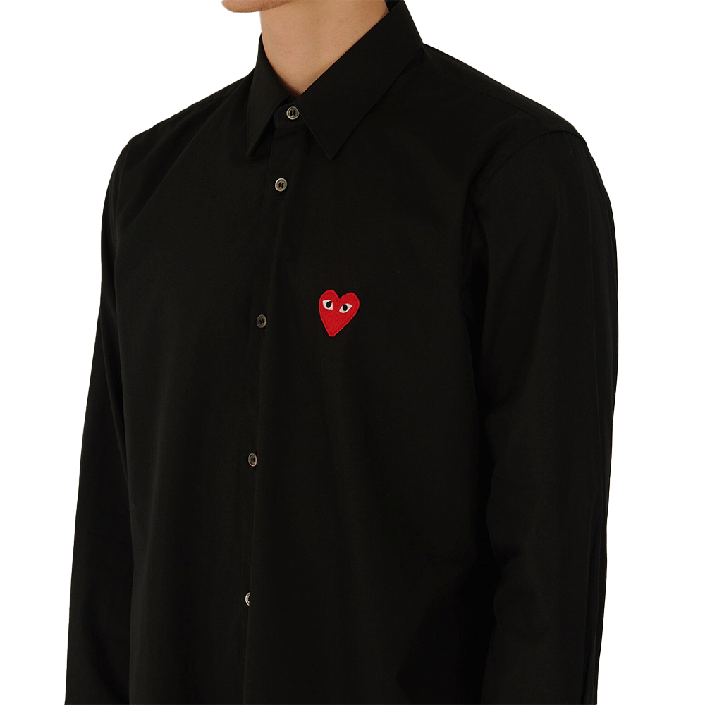 Comme des Garcons Red Heart Patch Men’s Long-Sleeve Shirt AZ B002 051 1