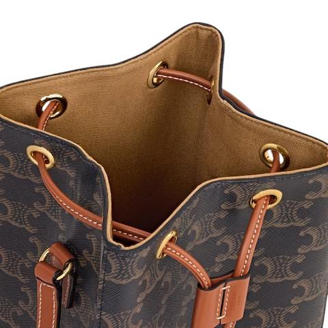 CELINE Micro Triomphe Canvas Calfskin Shoulder Bag