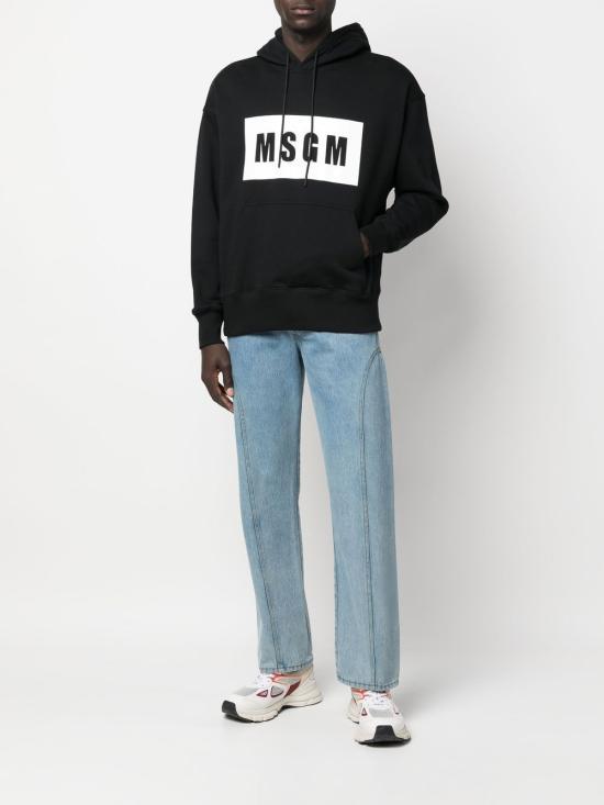 MSGM Women's Hooded Sweatshirt 2000MM52520000199 BLACK DOM