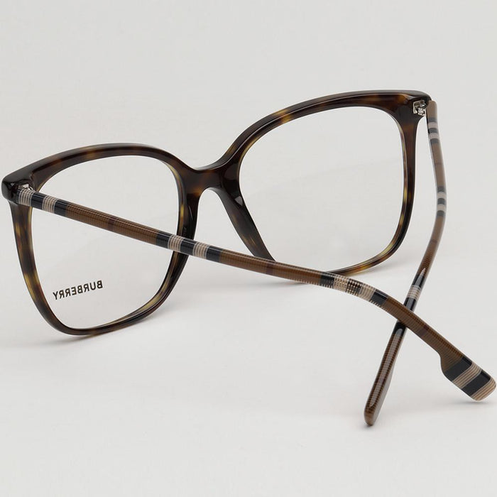 BURBERRY Dark Havana Square Acetate Eyeglass Frames Unisex BE2367 4017