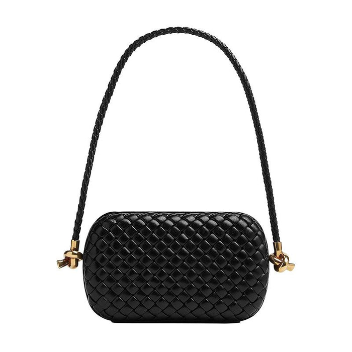 Bottega Veneta Strap Knot Minaudiere Shoulder Bag Black Leather