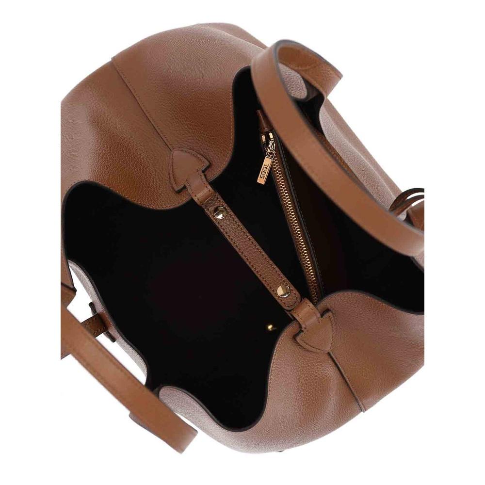 Tods T Timeless Small Shopper Bag Leather Tote Beige