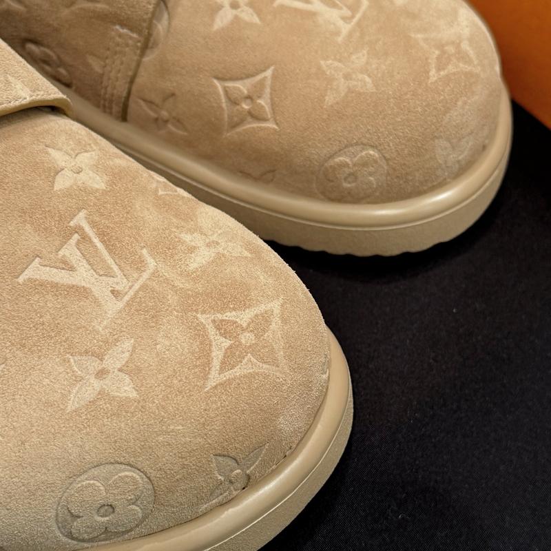 Louis Vuitton Beige Easy Mule Sandals with Silver LV Logo 25SS