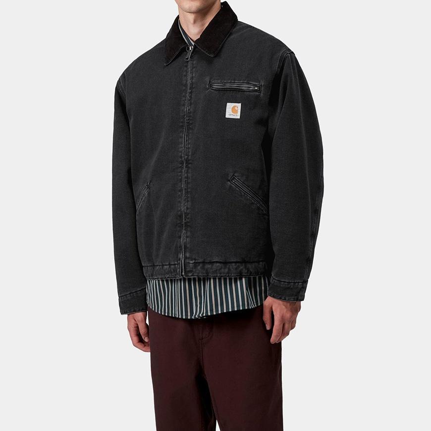 CARHARTT WIP Men’s OG Detroit Jacket Black Canvas Workwear