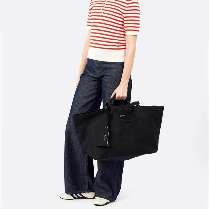 A.P.C. Le Drummer Toile Small Tote Bag Black