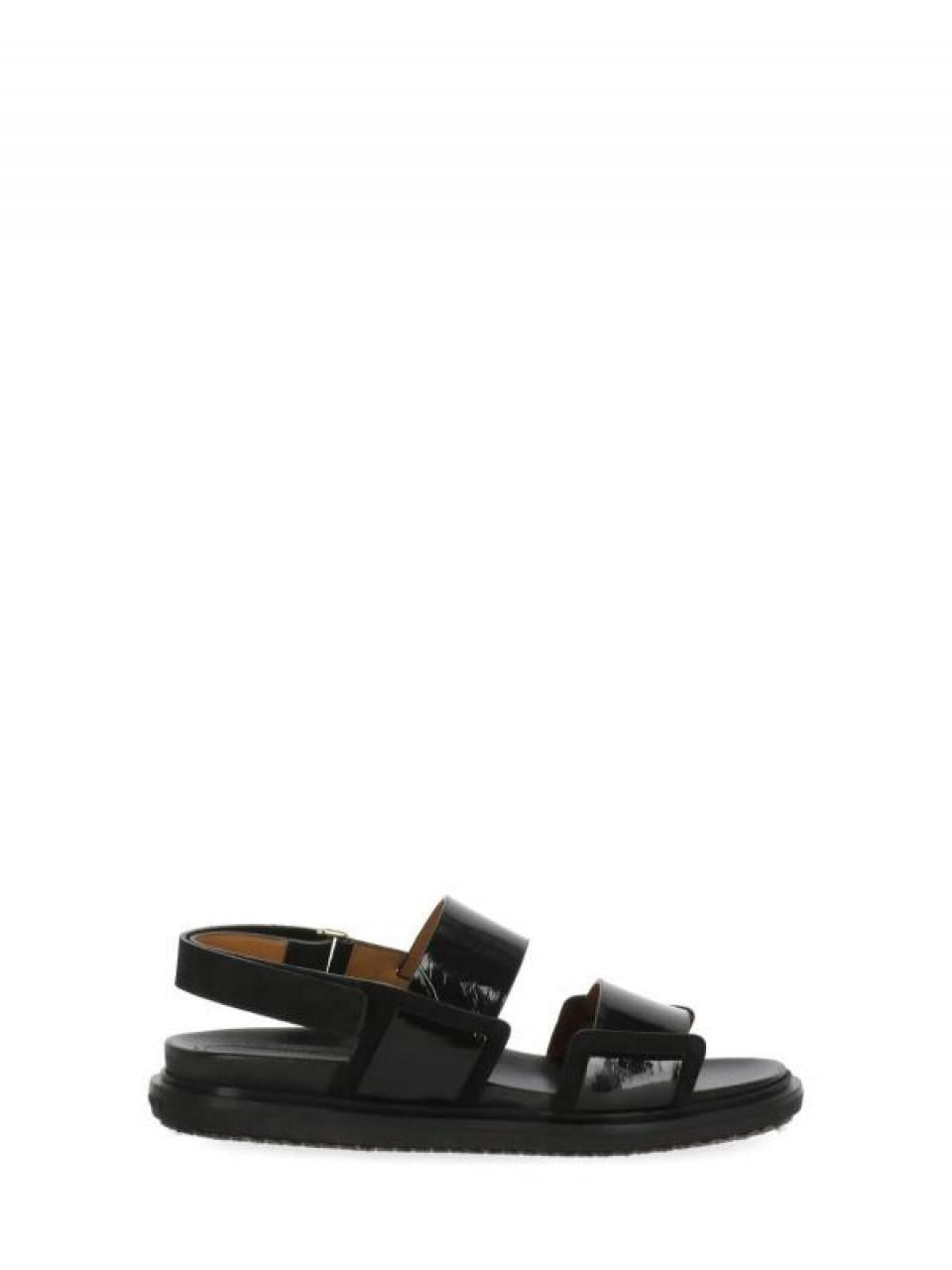 Marni Leather Fussbett Double Strap Sandals FBMS018001 P7615 00N99