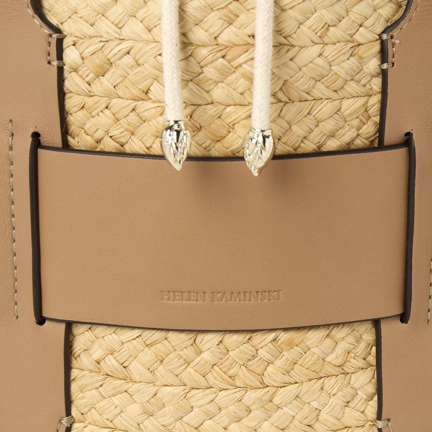 HELEN KAMINSKI Natural Caramel Raffia Small Women’s Tote Bag