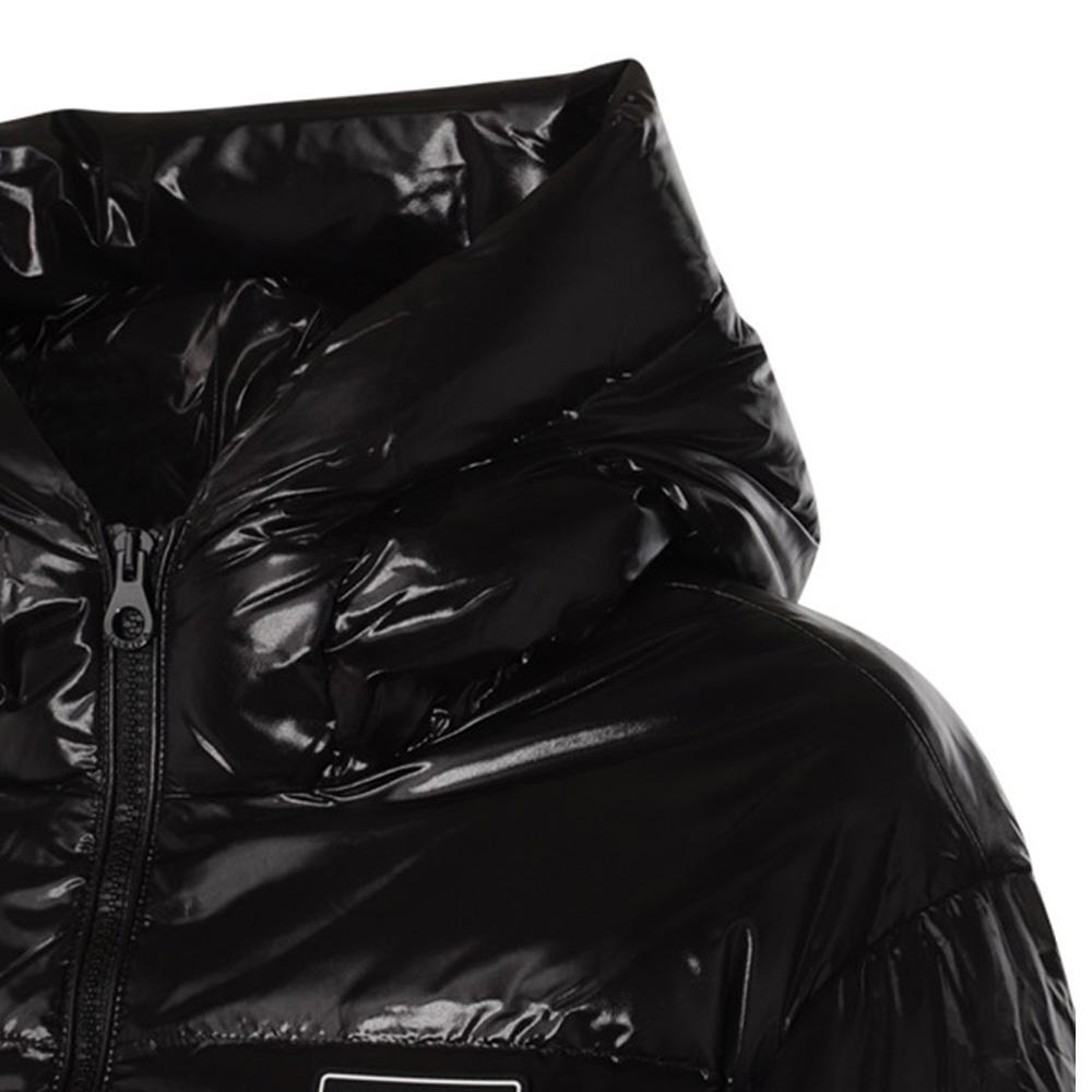 Duvetica Black BELLATRIX Logo Hooded Down Puffer Jacket VDDJ25136 K0001
