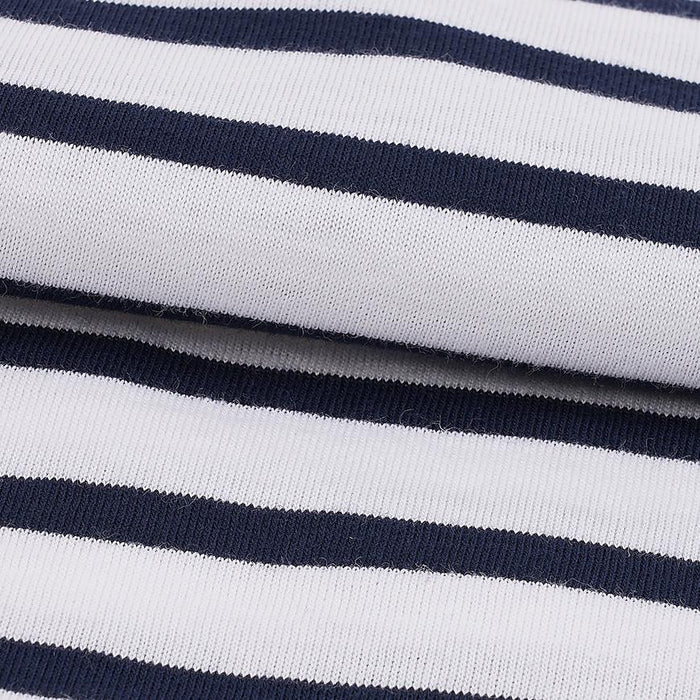 Saint James Striped Cotton Tee MINQUIDAME NEIGE MARINE