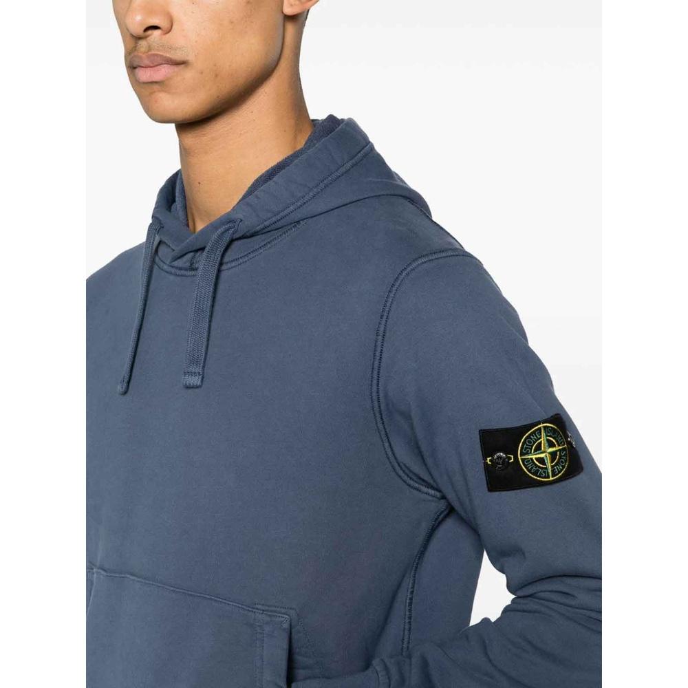 STONE ISLAND Cotton Fleece Men's Hooded Sweatshirt