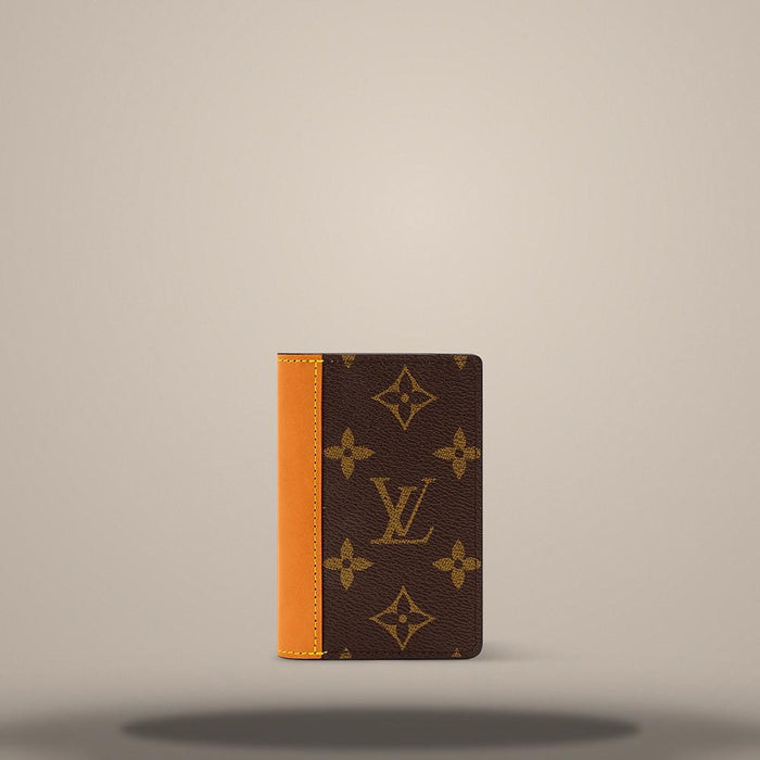Louis Vuitton Monogram Archive Coated Canvas Cowhide Pocket Organizer Card Holde