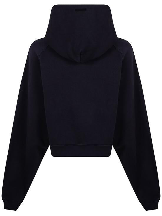 Fear of God Faded Black Oversized Hoodie Pullover Sweatshirt Women