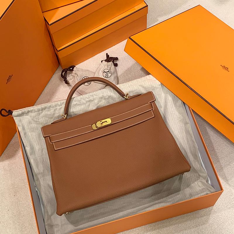 HERMES Kelly Bag Gold Color with Gold Hardware Tote