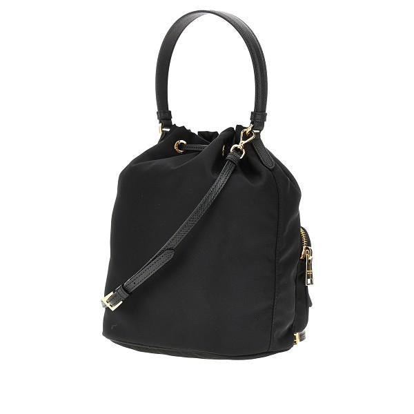 PRADA Black Leather Shoulder Bag