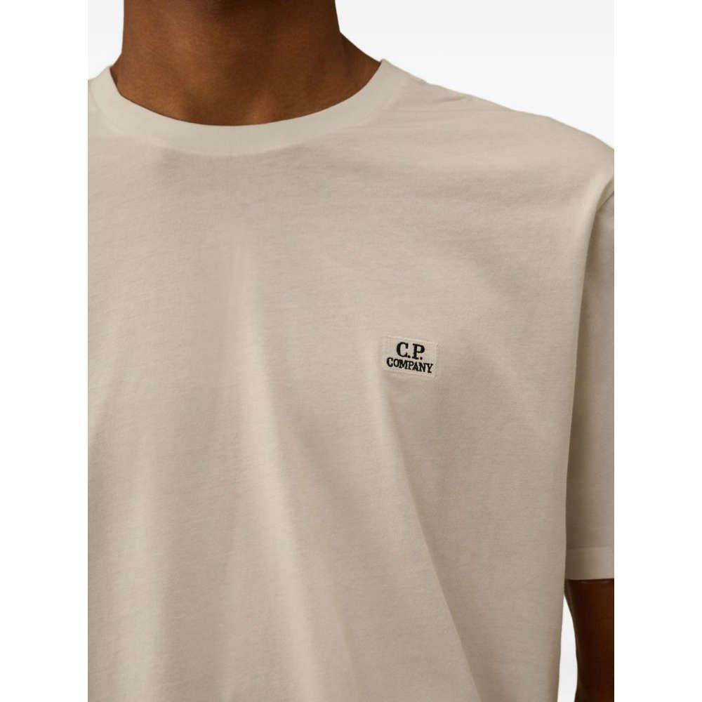CP Company Logo Patch Gauze White Short Sleeve T-Shirt