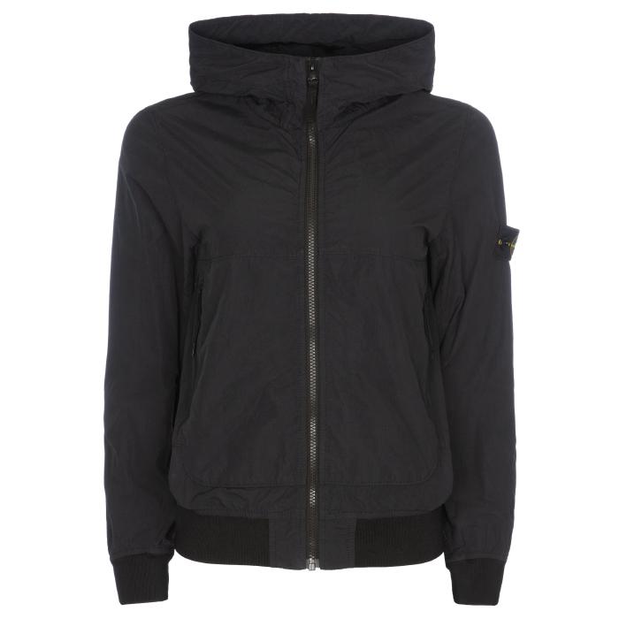 STONE ISLAND Wappen Patch Hooded Jacket Women Black