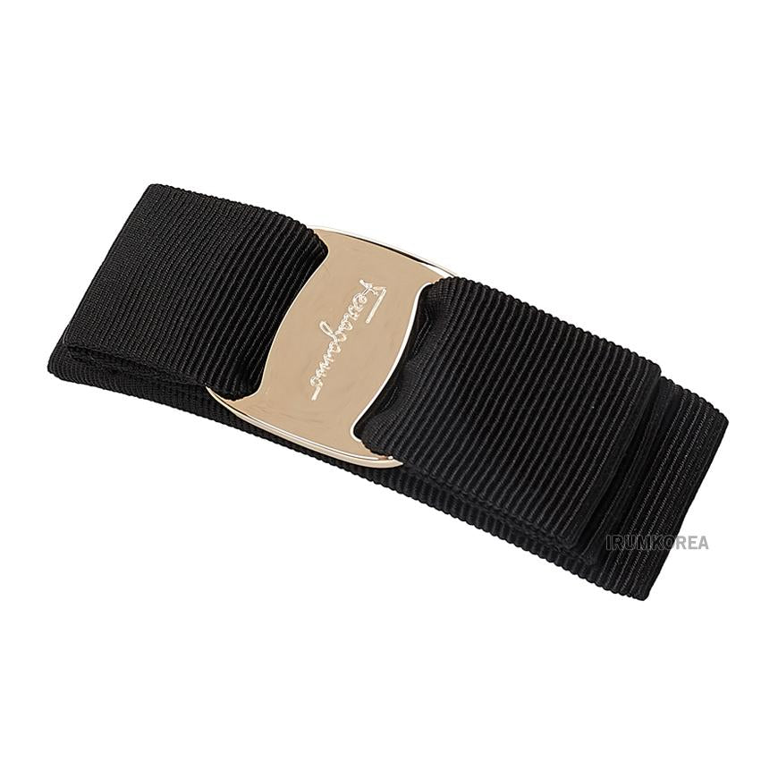 Ferragamo Vara Hair Clip Black Gold Women’s Hairpin Accessory