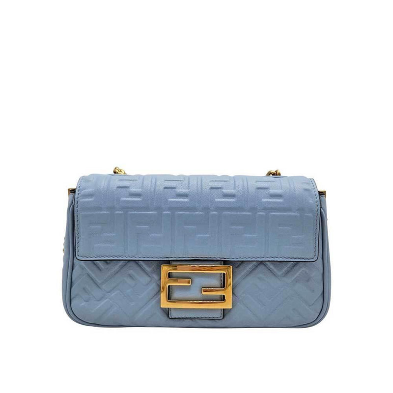 FENDI Baguette Chain Medium Nappa Leather Crossbody Bag