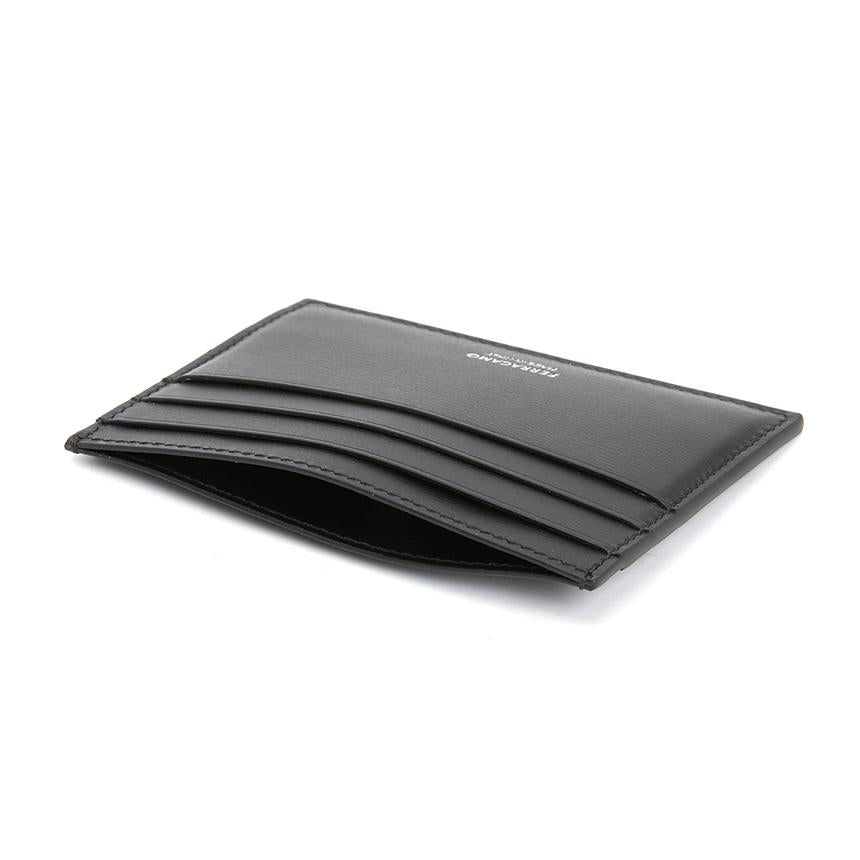 Ferragamo Men's Leather Card Holder Wallet 66 1396 NERO 0772114