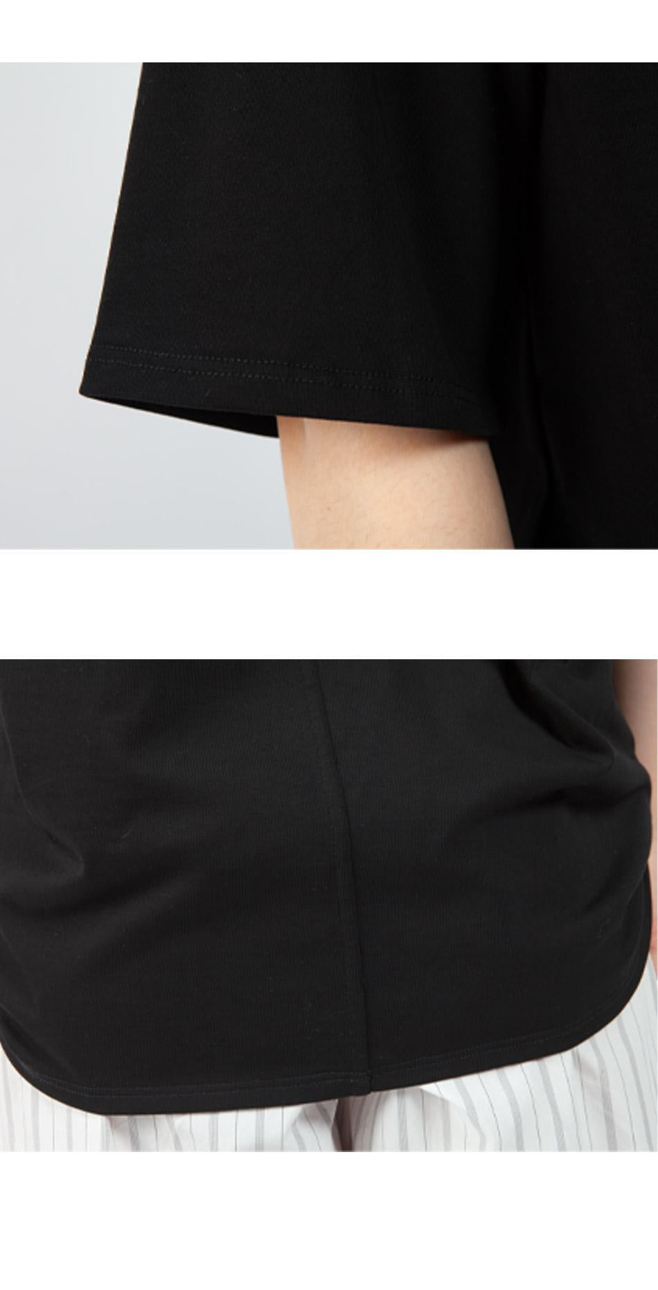 The Row Chiara Organic Cotton Short Sleeve T-Shirt Black CHIARA 5739K220