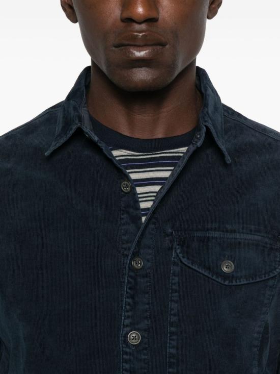 CP Company Corduroy Lens Long-Sleeve Button Shirt Total Eclipse