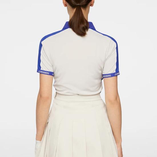 J LINDEBERG Womens Polo Shirt GWJT12494U029 MOONBEAM DOM
