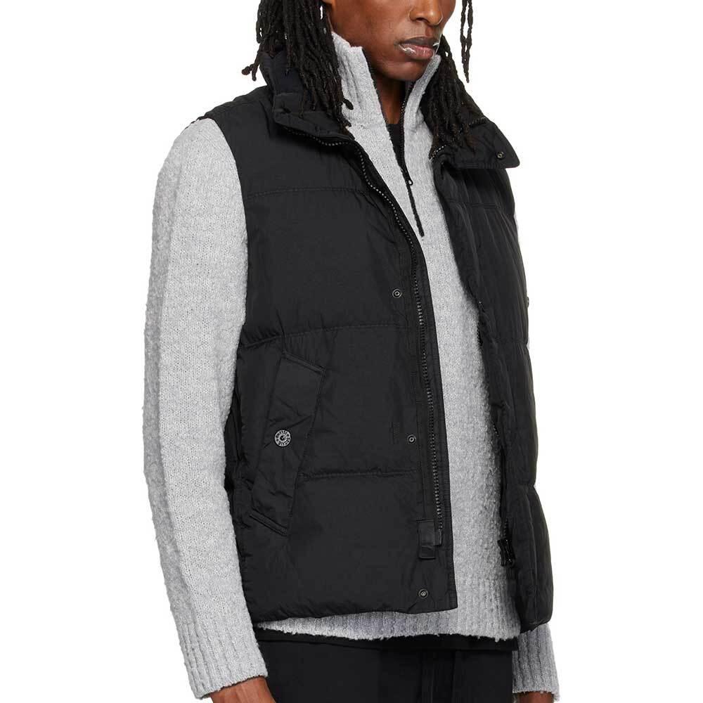 STONE ISLAND Wind-Resistant Down Puffer Vest Black Men’s