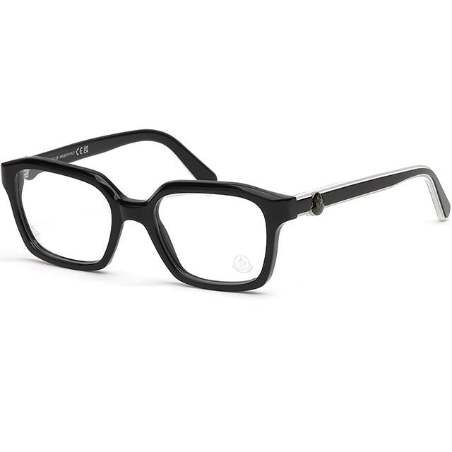 Moncler Black Acetate Square Unisex Eyeglass Frames ML5181 001