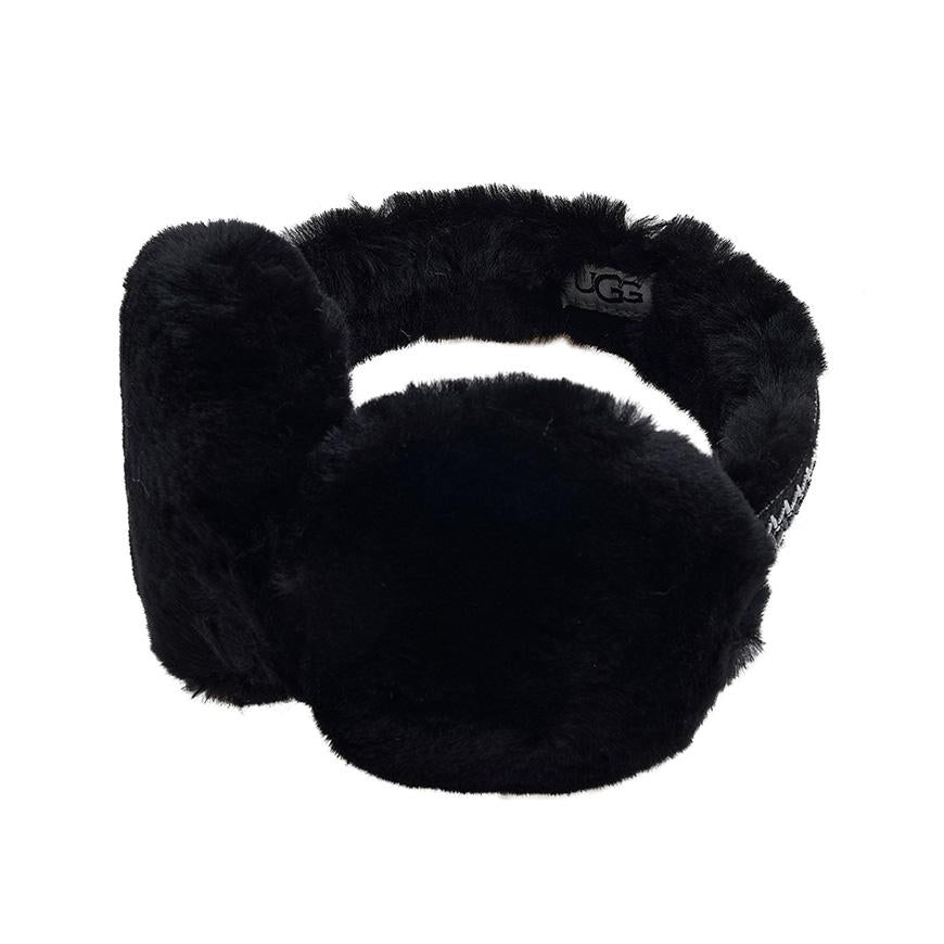 Ugg Tasman Sheepskin Earmuffs Black Women’s Jewelry Accessory