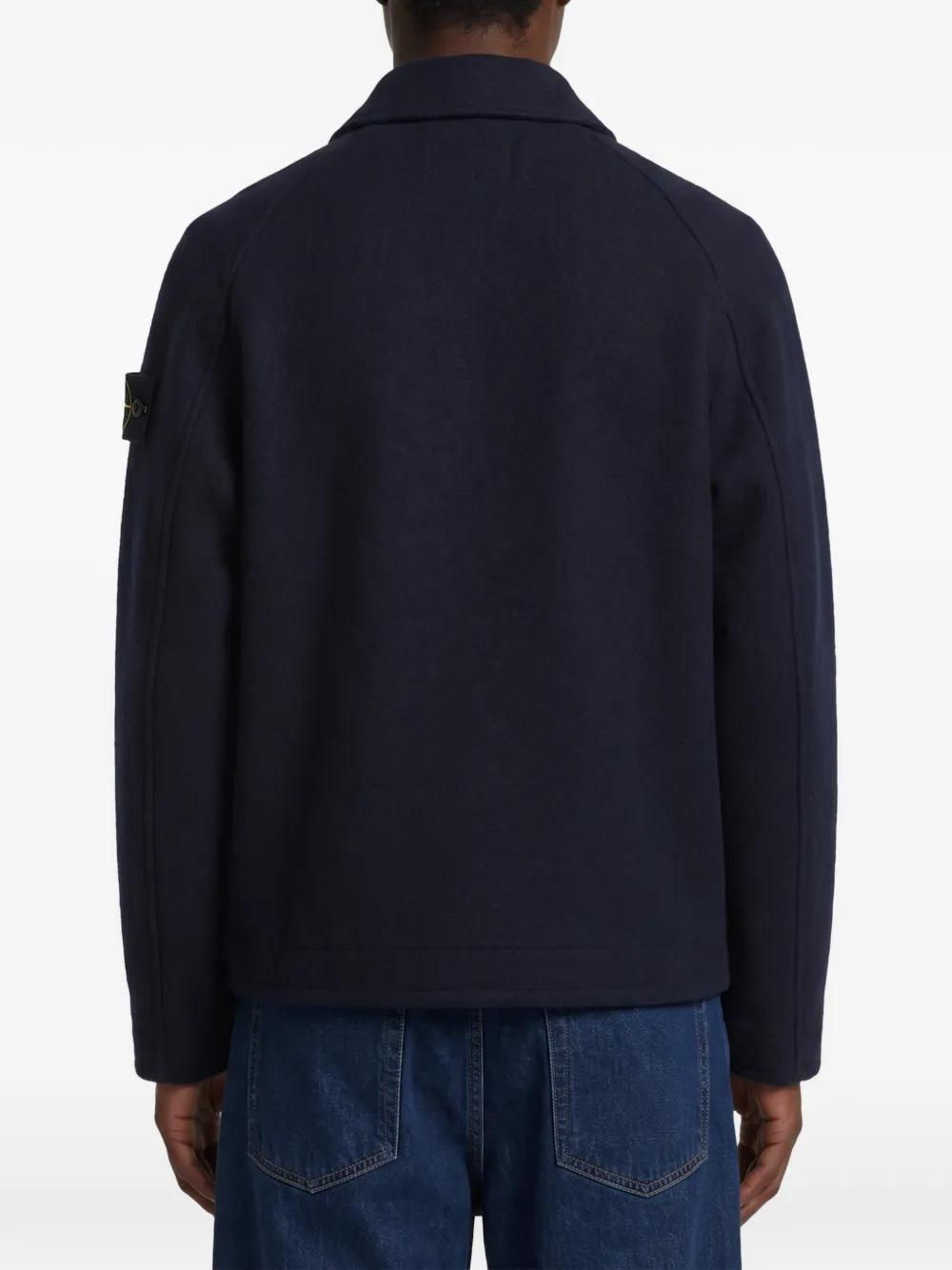 STONE ISLAND Black Nylon Bomber Jacket for Men