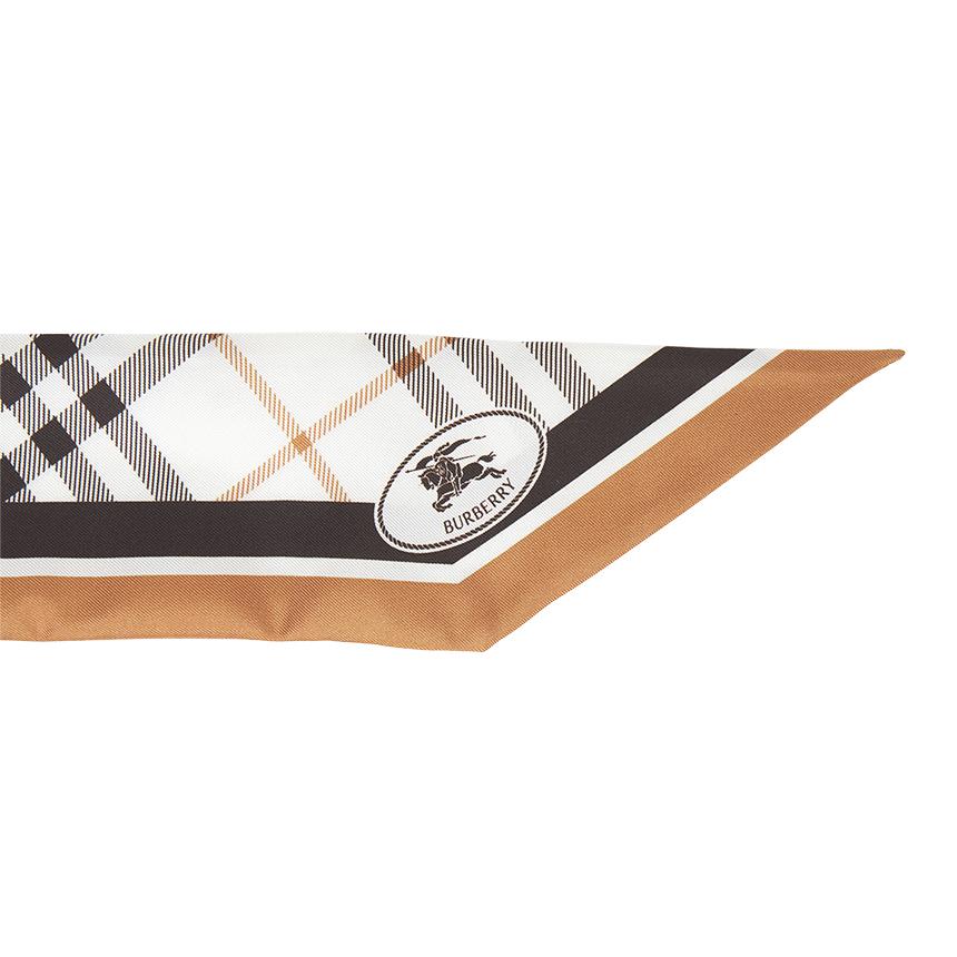 BURBERRY Check Silk Skinny Scarf for Women 8120320