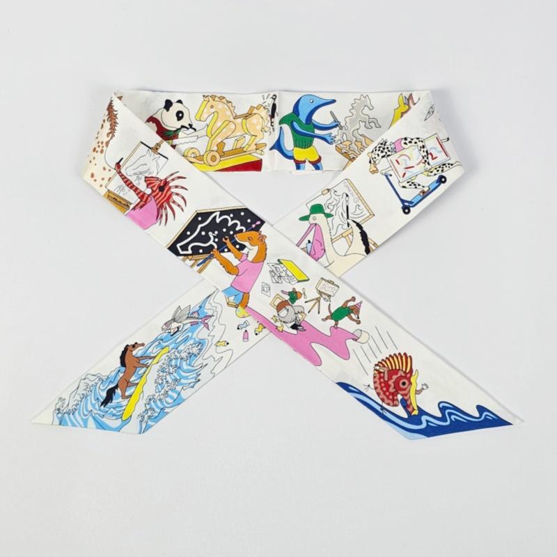 HERMES Academia Hippica Wool Silk Women’s Scarf
