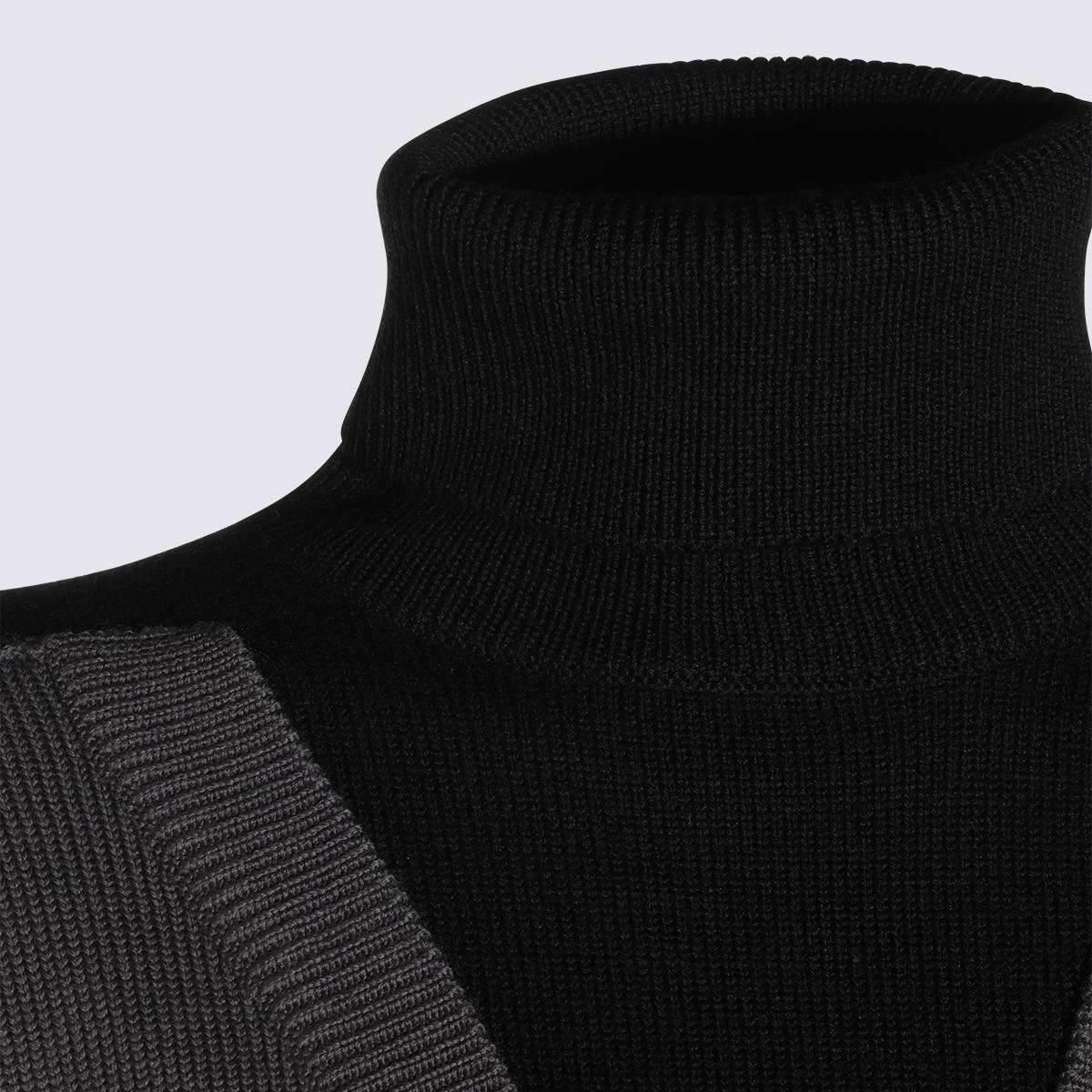 Maison Margiela Gray Wool Turtleneck Sweater