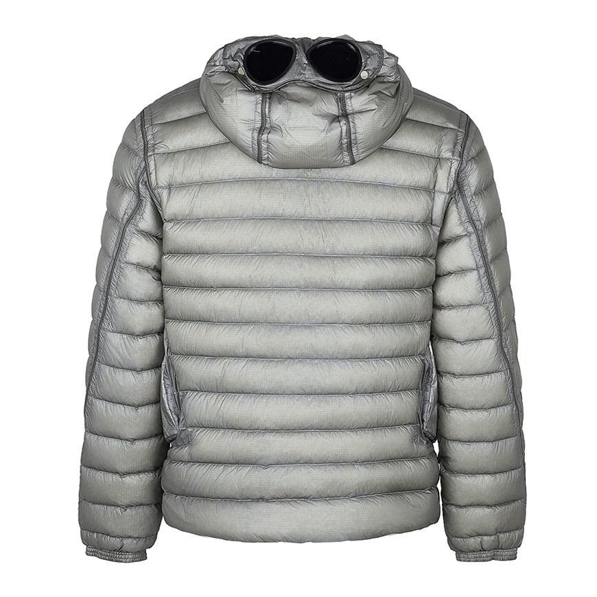 CP Company Men DD Shell Hooded Goggle Down Puffer Jacket Gray