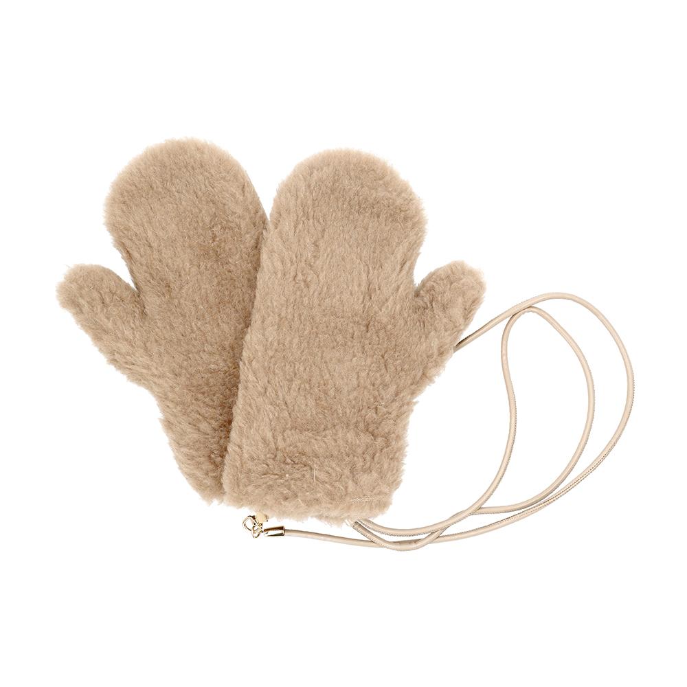 Max Mara Ombra Toto Teddy Alpaca Wool Mittens Gloves for Women