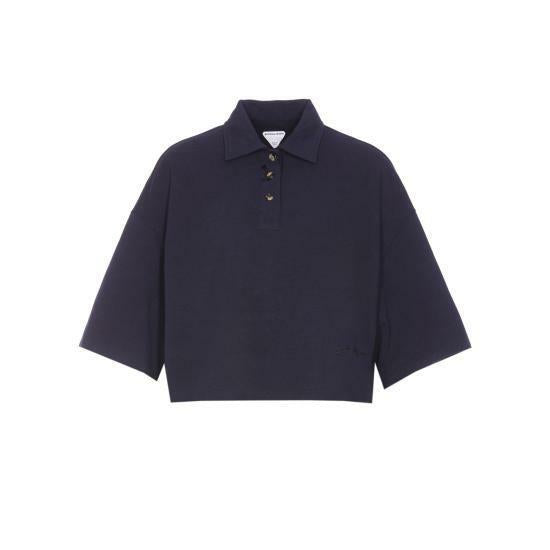 Bottega Veneta Cropped Cotton Short-Sleeve Polo Shirt