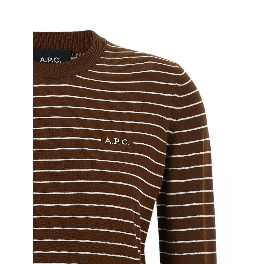 A.P.C. Sima Women’s Round Neck Knit Sweater Ivory