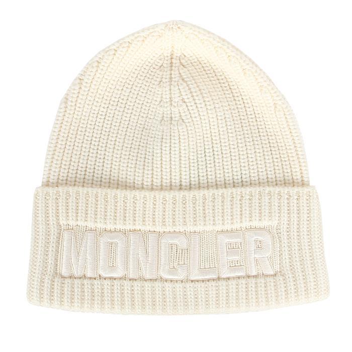 Moncler Lettering Patch Beanie Hat for Men 3B00049 M1131 030