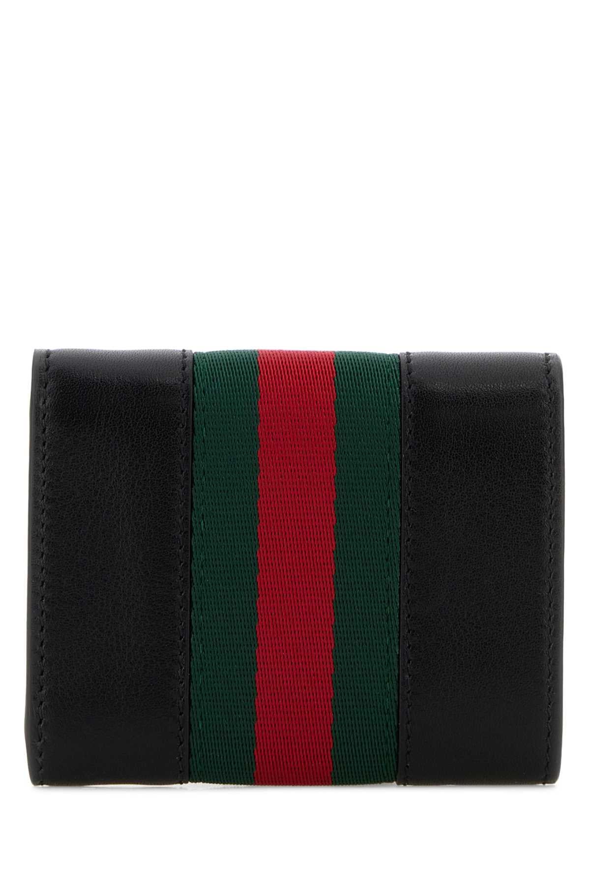 GUCCI Black Leather Continental Wallet