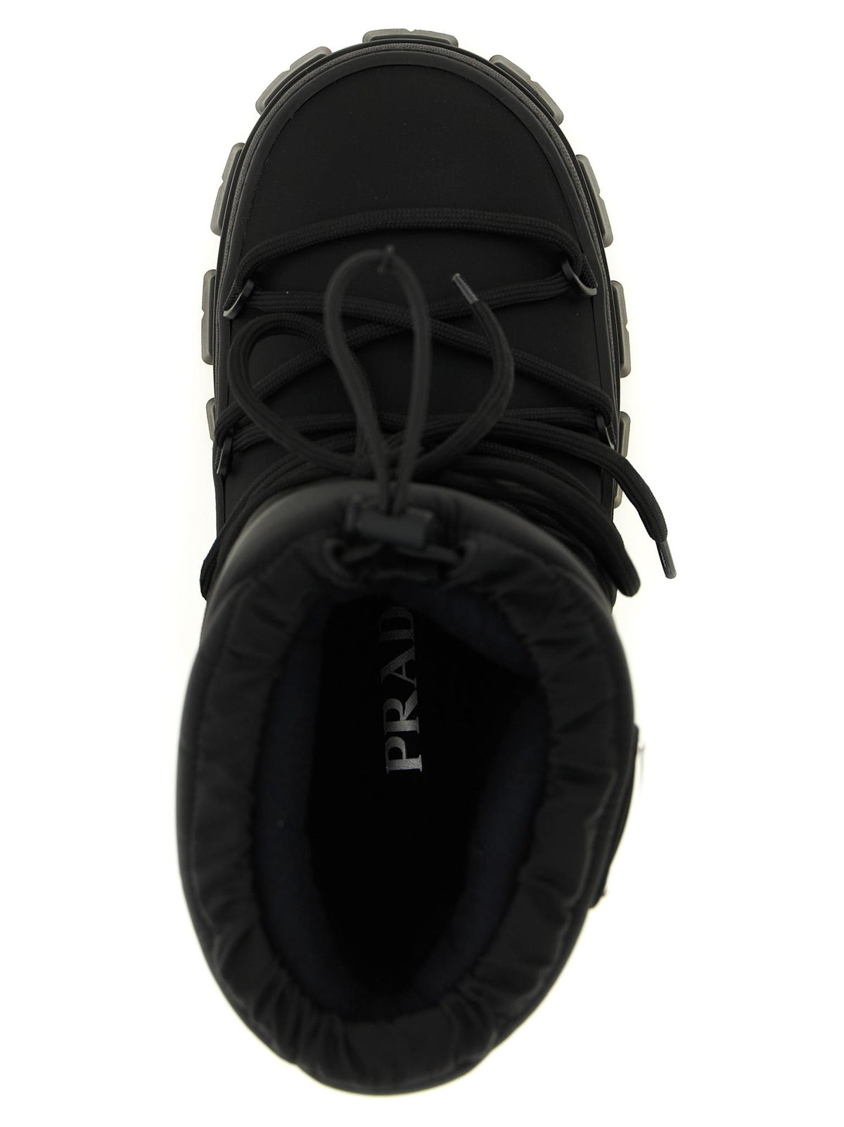 PRADA Black Leather Winter Boots