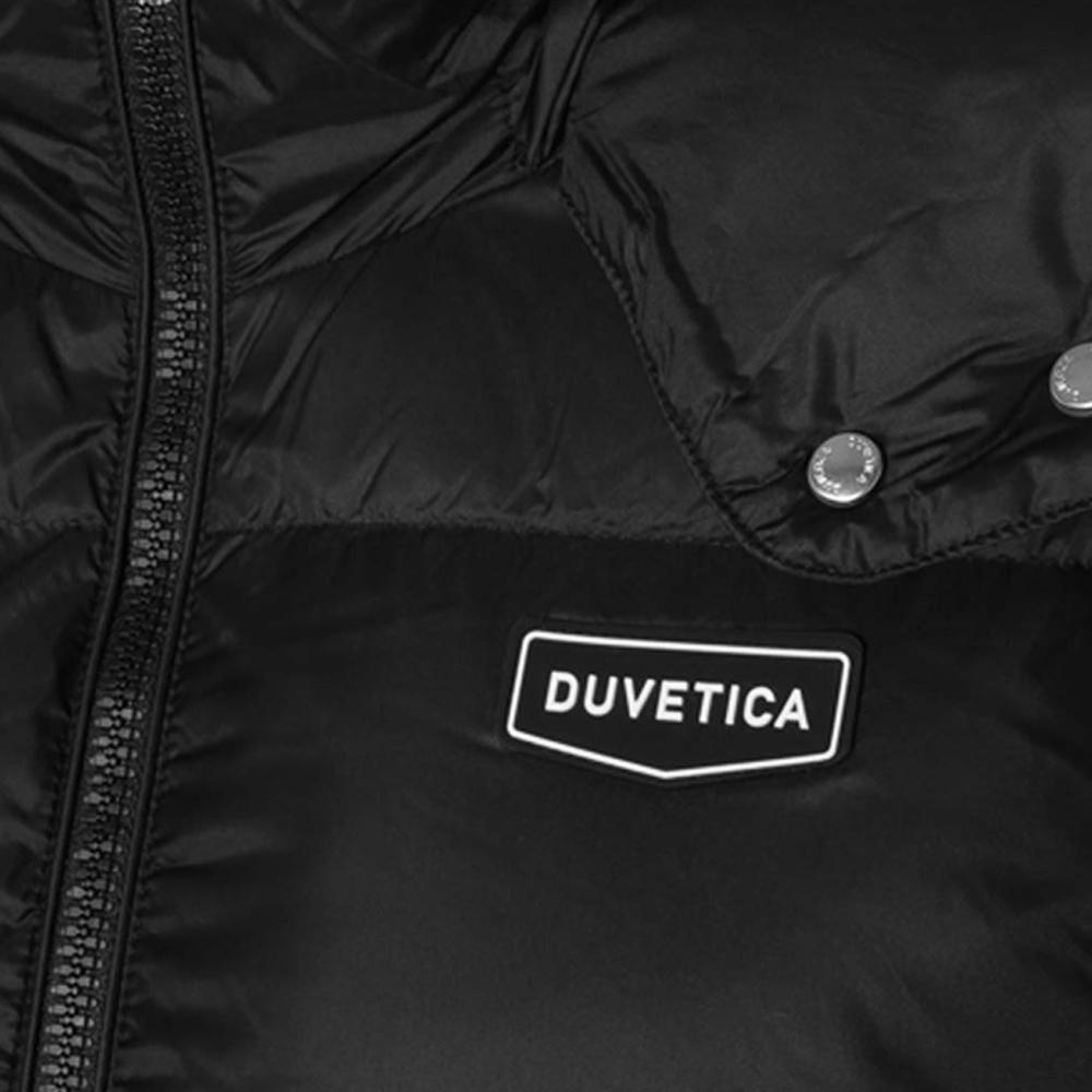 Duvetica Black RISA Logo Patch Hooded Puffer Jacket VDDJ96136K0001 BKS