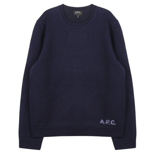 A.P.C. Edward Wool Sweater Men’s Navy Crewneck Sweatshirt WVBDJ H23059 IAK