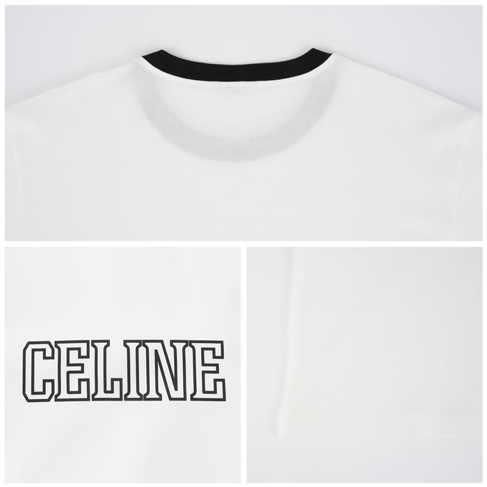 CELINE Logo Cotton T-Shirt RV0DX789D CBF8
