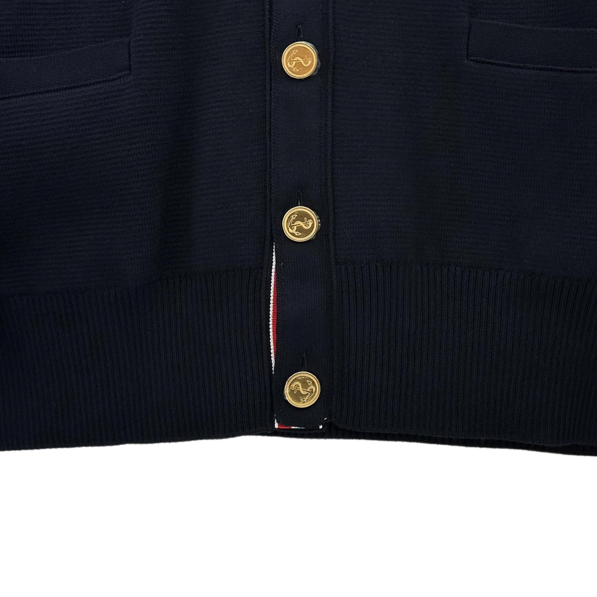 THOM BROWNE Men's Milano Stitch Arm Stripe Knit Cardigan MKC171A 415