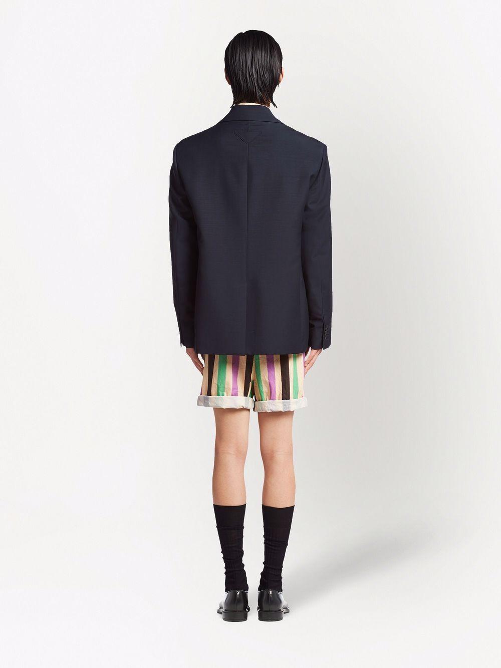 PRADA Black Wool Single-Breasted Blazer Jacket for Men
