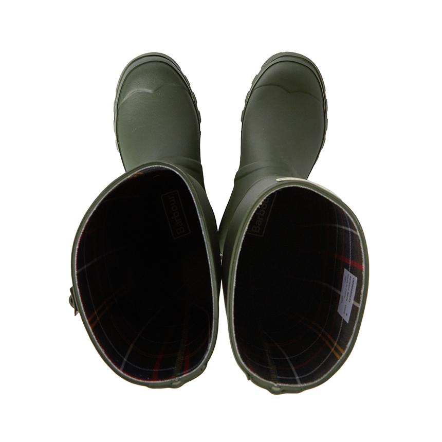 Barbour Olive Rubber Wellington Tall Rain Boots Women