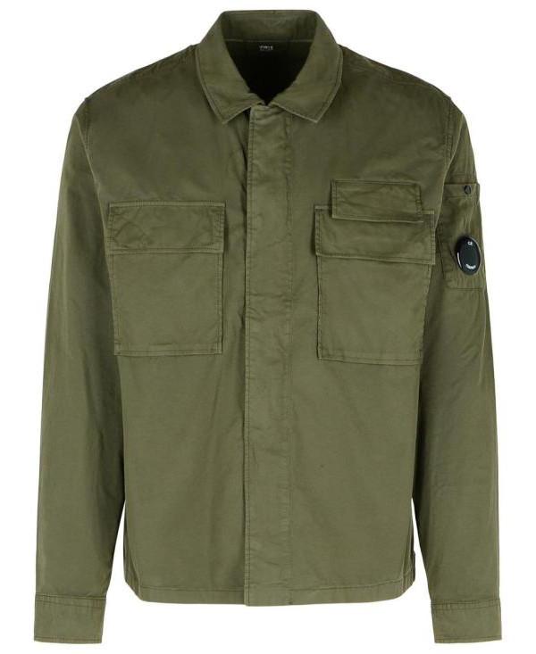 CP Company Gabardine Utility Lens Organic Cotton Long Sleeve Shirt